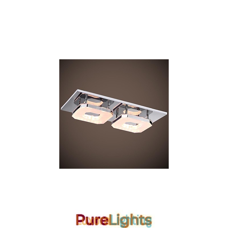 Designer Touch Decorative 16W Acrylic Flush Mount 2 light Modern Acrylic Electroplating Stainless Steel