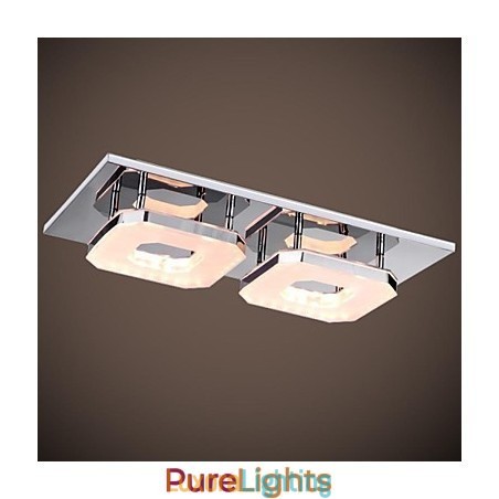 Designer Touch Decorative 16W Acrylic Flush Mount 2 light Modern Acrylic Electroplating Stainless Steel