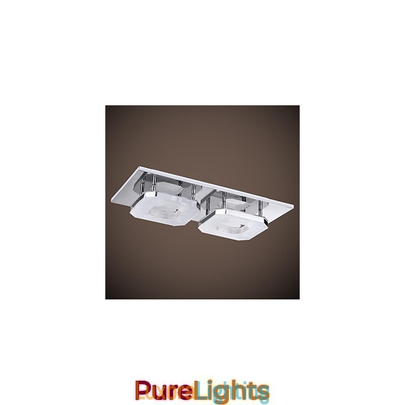 Designer Touch Decorative 16W Acrylic Flush Mount 2 light Modern Acrylic Electroplating Stainless Steel