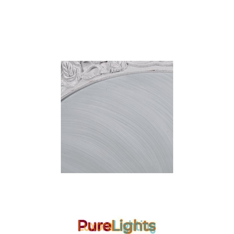 Designer Touch Decorative White Flush Mount Light Glass Resin Carving European Classic