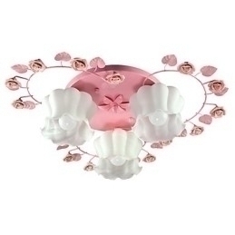 Designer Touch Decorative Creative Lamp Lamp Contracted Rural Sweet Pink Rose 3 Absorb Dome Light