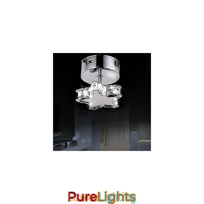 Designer Touch Decorative Modern Contemporary Crystal Metal Flush Mount