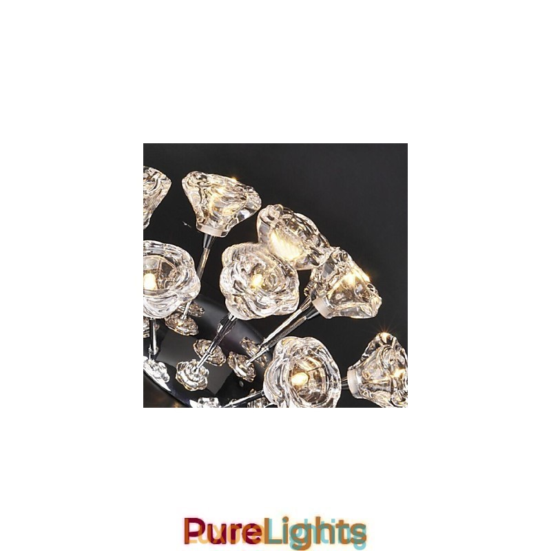 Designer Touch Decorative Modern Contemporary Rustic Lodge Chrome Metal Flush Mount