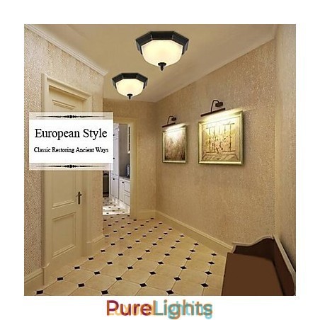 Designer Touch Decorative Traditional Classic Retro Mini Style Others Metal Flush Mount