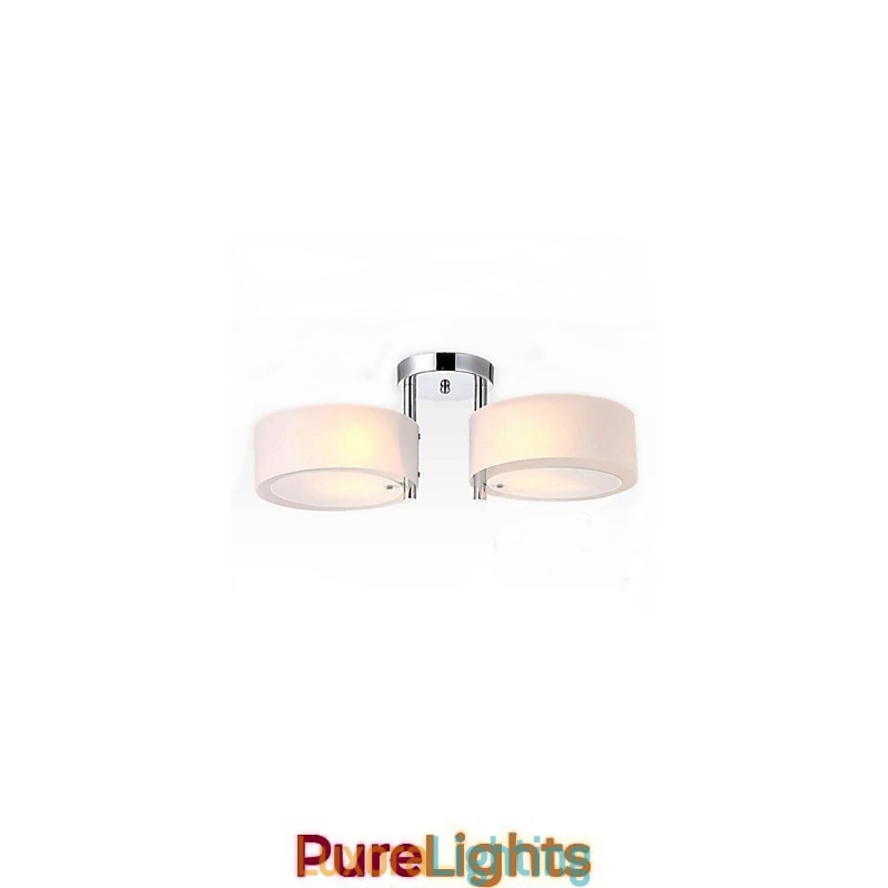 Designer Touch Decorative Flush Mount Modern Contemporary 2 Lights Ceiling Light Metal