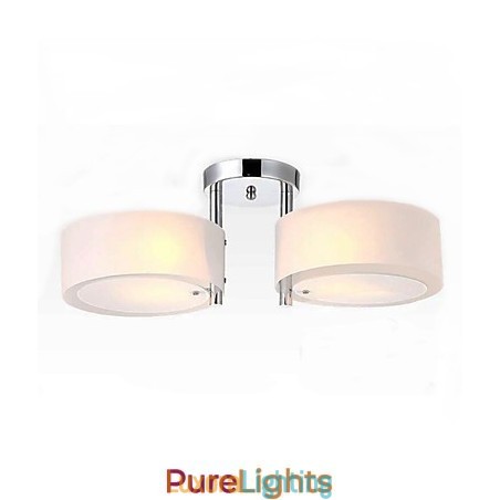 Designer Touch Decorative Flush Mount Modern Contemporary 2 Lights Ceiling Light Metal