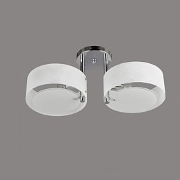 Designer Touch Decorative Flush Mount Modern Contemporary 2 Lights Ceiling Light Metal
