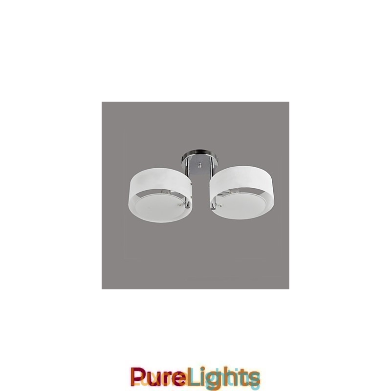 Designer Touch Decorative Flush Mount Modern Contemporary 2 Lights Ceiling Light Metal