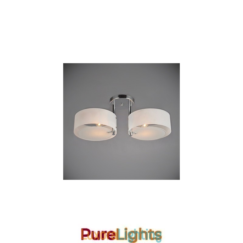 Designer Touch Decorative Flush Mount Modern Contemporary 2 Lights Ceiling Light Metal