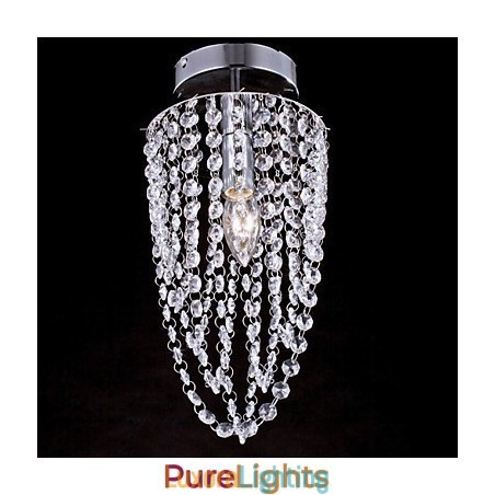 Designer Touch Decorative Flush Mount Crystal Modern Contemporary Outdoors Metal