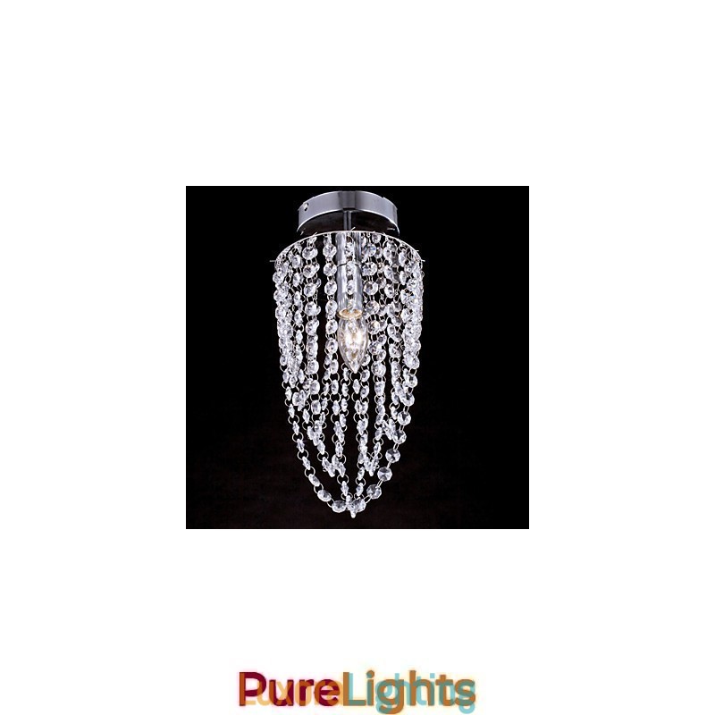Designer Touch Decorative Flush Mount Crystal Modern Contemporary Outdoors Metal