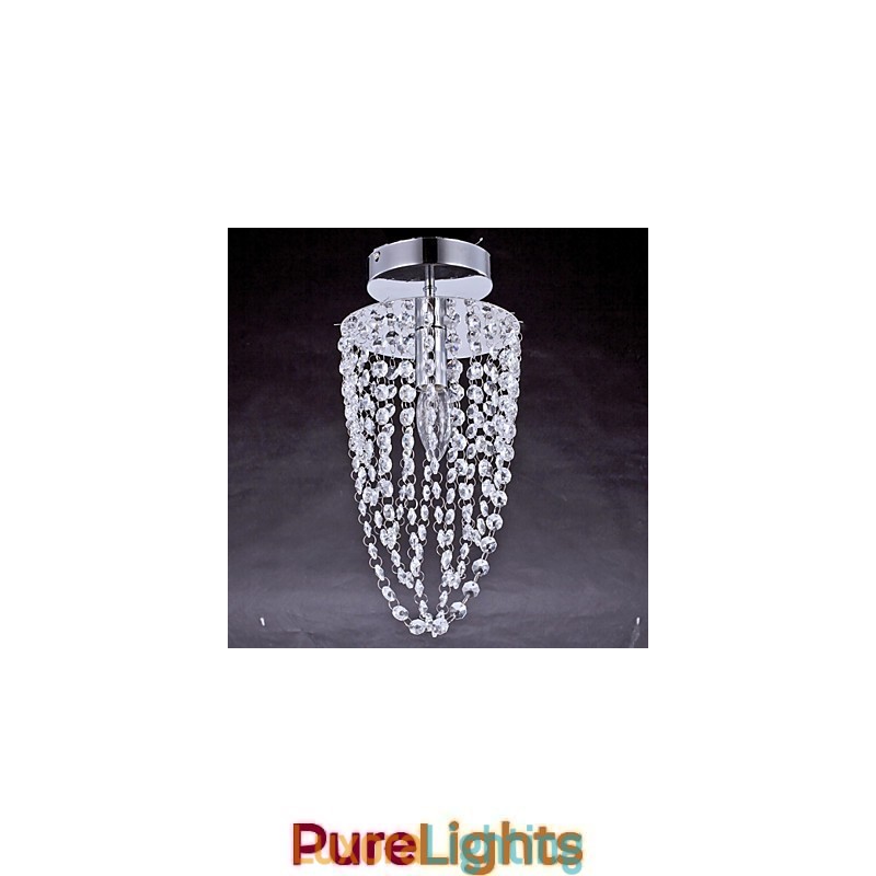 Designer Touch Decorative Flush Mount Crystal Modern Contemporary Outdoors Metal