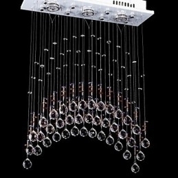 Designer Touch Decorative 5 Lights Clear light Stainless steel K9 Crystal Chandelier