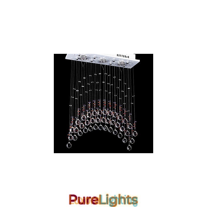 Designer Touch Decorative 5 Lights Clear light Stainless steel K9 Crystal Chandelier