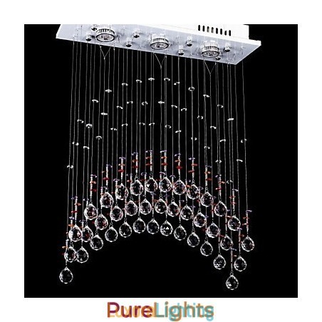 Designer Touch Decorative 5 Lights Clear light Stainless steel K9 Crystal Chandelier