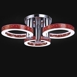 Designer Touch Decorative Modern Contemporary Chrome Metal Flush Mount