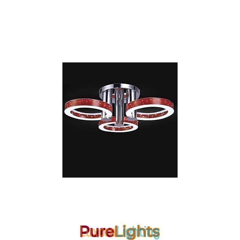 Designer Touch Decorative Modern Contemporary Chrome Metal Flush Mount