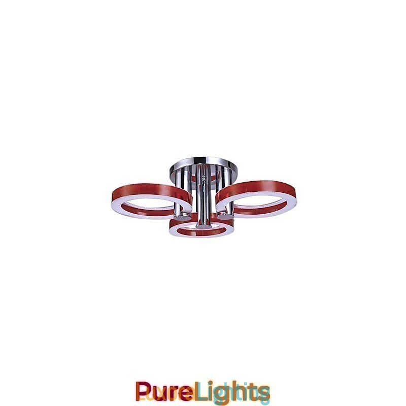 Designer Touch Decorative Modern Contemporary Chrome Metal Flush Mount