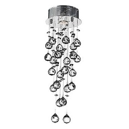 Designer Touch Decorative Crystal Flush Mount 1 Light Modern Iron Electroplating