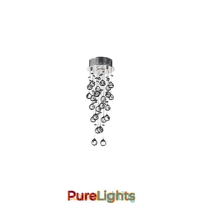 Designer Touch Decorative Crystal Flush Mount 1 Light Modern Iron Electroplating