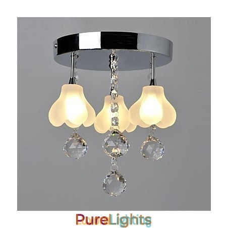 Designer Touch Decorative Modern Contemporary Crystal Metal Flush Mount