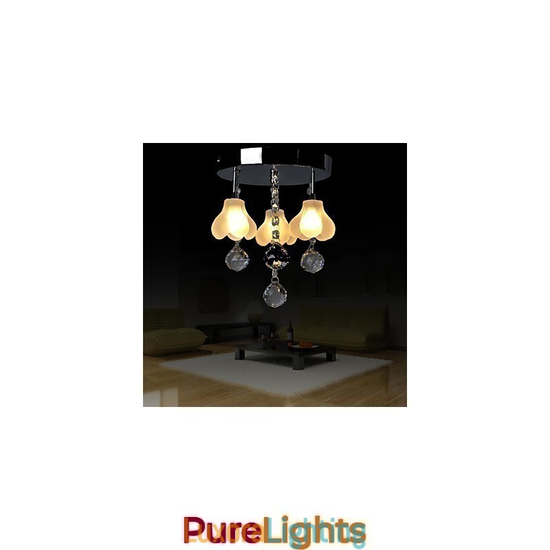 Designer Touch Decorative Modern Contemporary Crystal Metal Flush Mount