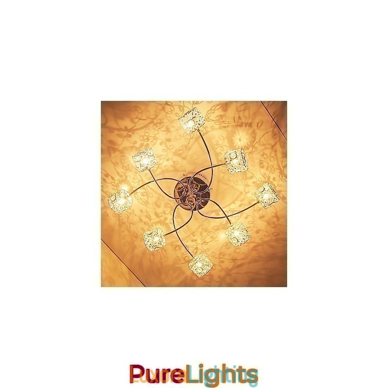 Designer Touch Decorative Modern Contemporary Crystal Electroplated Flush Mount