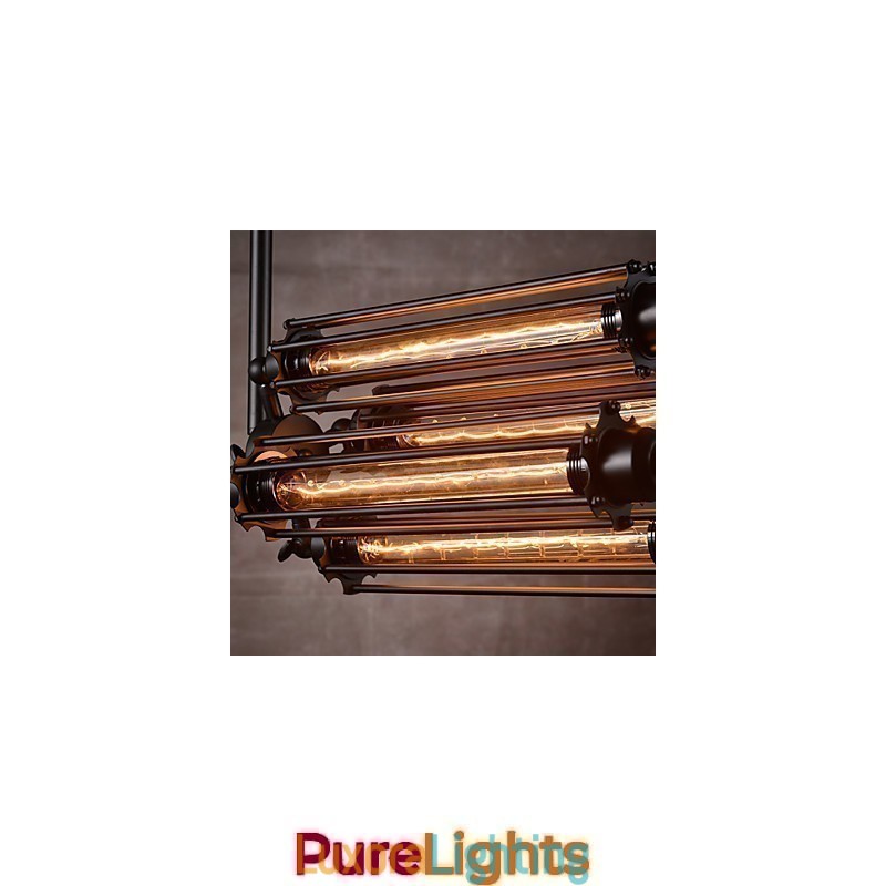 Designer Touch Decorative Rustic Lodge Retro Mini Style Electroplated Metal Chandelier