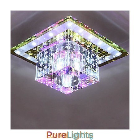 Designer Touch Decorative Crystal Ceiling Lamp Spotlight SMD 3W Creative Lamp Tube Light Colorful Color Dome Light