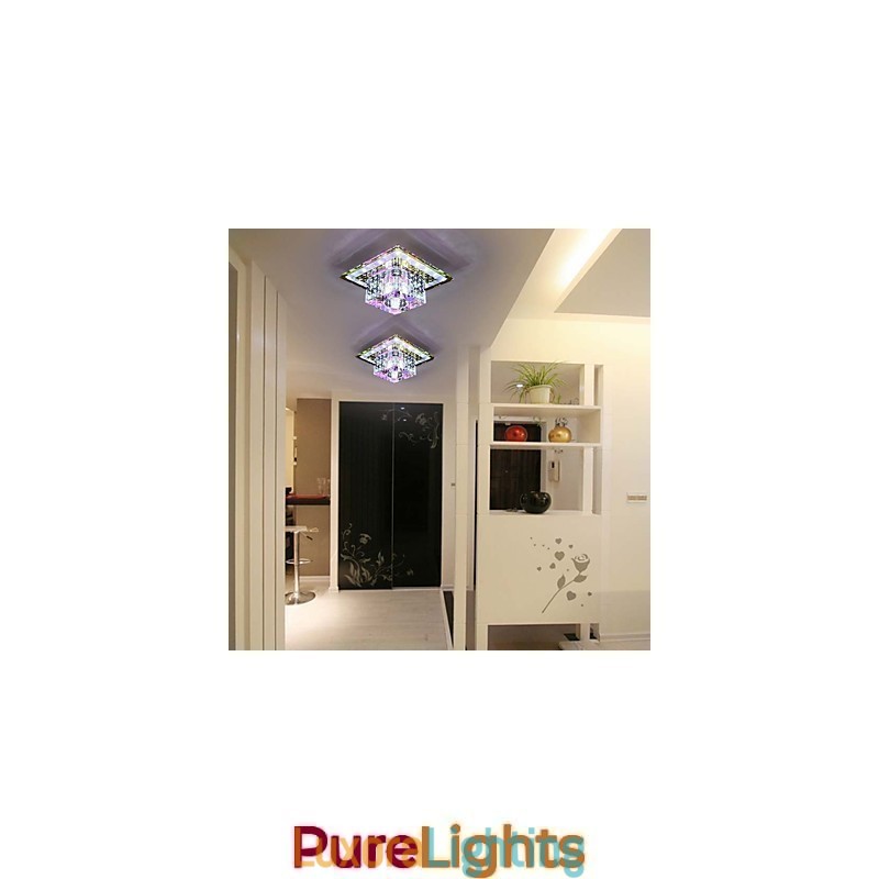 Designer Touch Decorative Crystal Ceiling Lamp Spotlight SMD 3W Creative Lamp Tube Light Colorful Color Dome Light