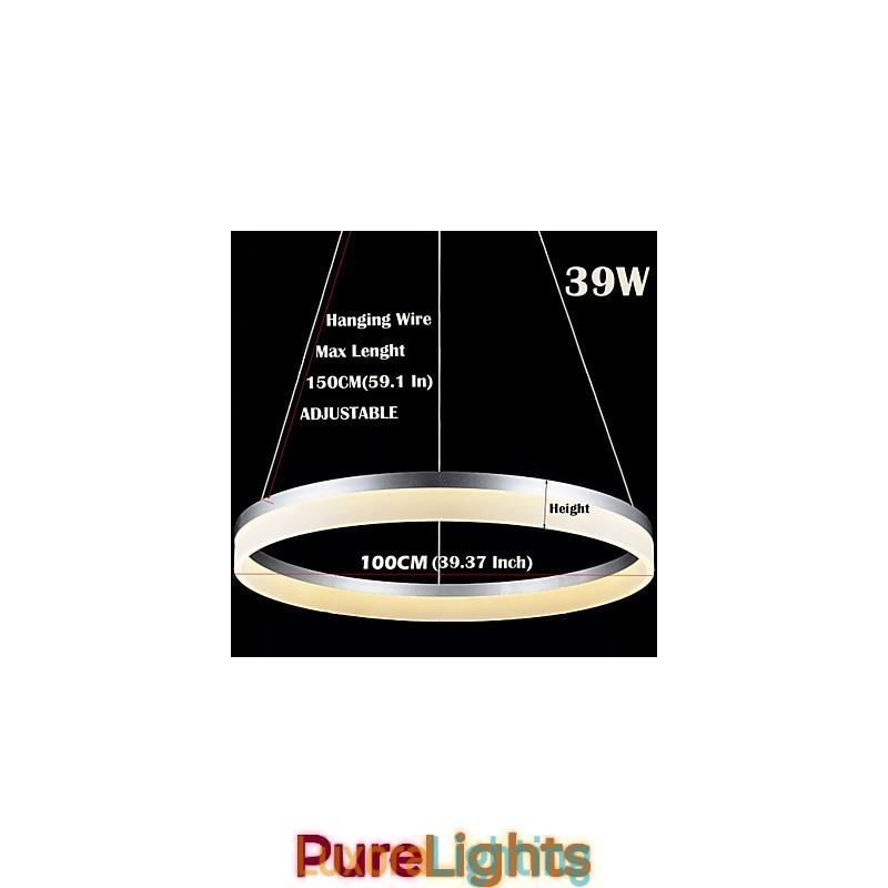 Designer Touch Decorative Round Pendant Light Modern Acrylic Lamps Lighting Luxurious Single Ring Ceiling Lights Fixtures