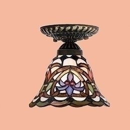 Designer Touch Decorative European Rural Creative Arts Stained Glass Absorb Dome Lamp Light
