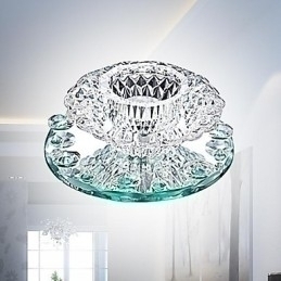 Designer Touch Decorative Modern Contemporary Crystal Mini Style Chrome Metal Flush Mount