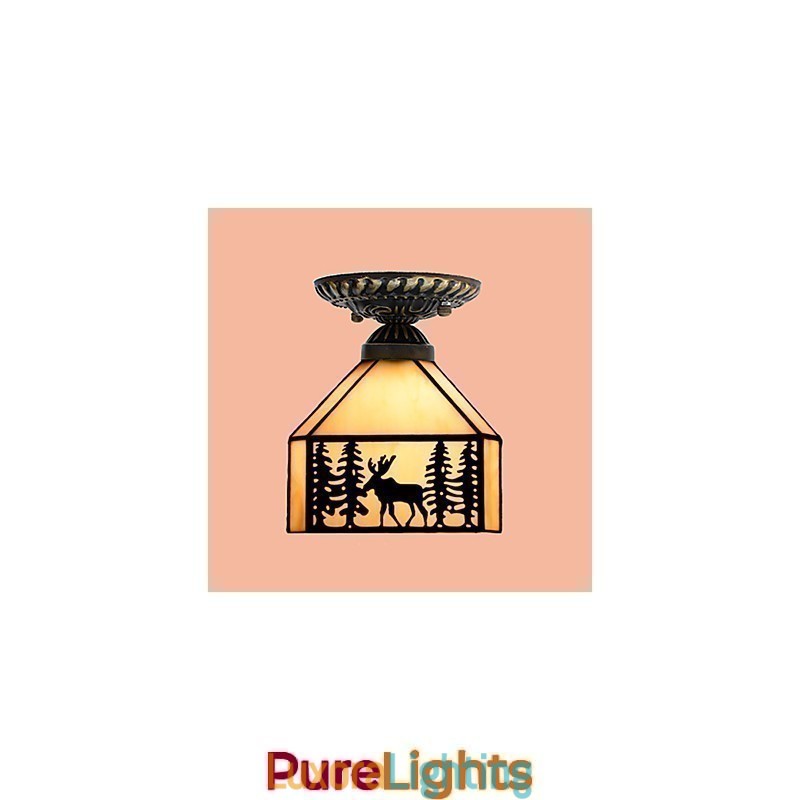 Designer Touch Decorative Christmas European Rural Creative Arts Stained Glass Absorb Dome Lamp Light