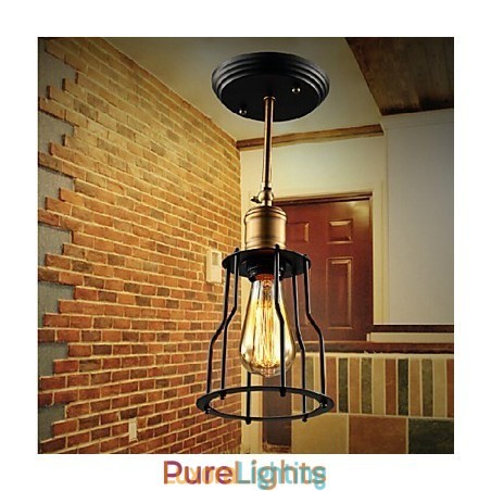 Designer Touch Decorative Flush Mount Traditional Classic Rustic Lodge Vintage Retro Country Metal