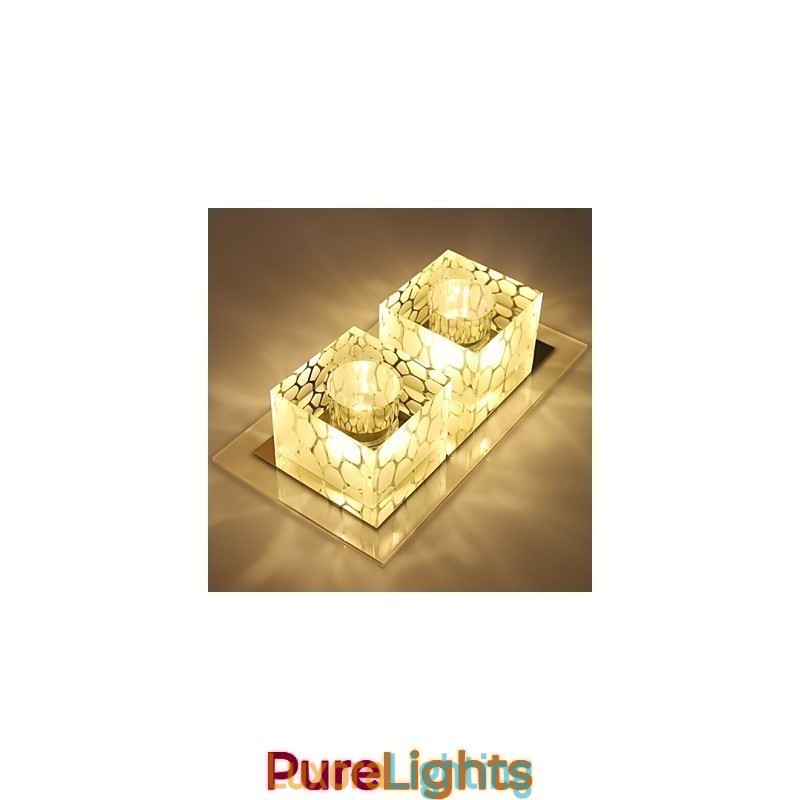 Designer Touch Decorative 27*15*5CM Crystal Ceiling Lamp Spotlight SMD 6W Creative Lamp Tube Light Colorful Color Dome Light