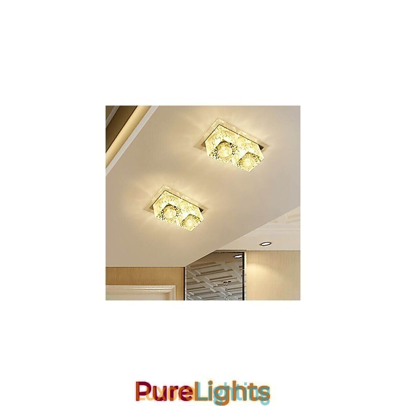 Designer Touch Decorative 27*15*5CM Crystal Ceiling Lamp Spotlight SMD 6W Creative Lamp Tube Light Colorful Color Dome Light