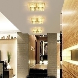 Designer Touch Decorative 27*15*5CM Crystal Ceiling Lamp Spotlight SMD 6W Creative Lamp Tube Light Colorful Color Dome Light