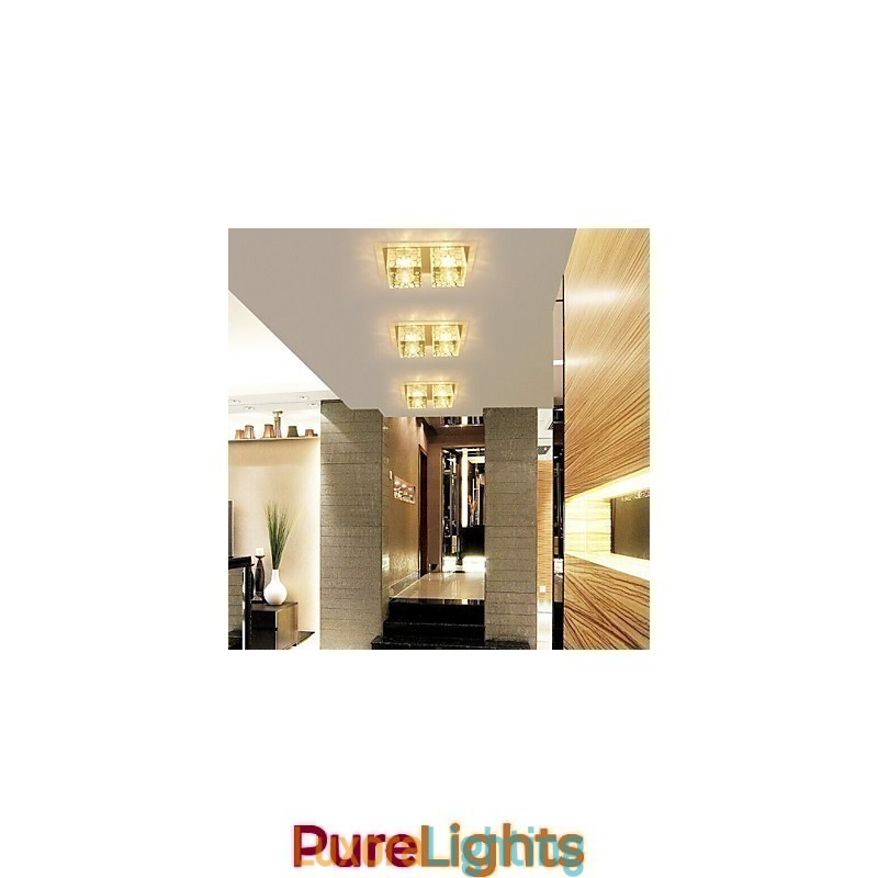 Designer Touch Decorative 27*15*5CM Crystal Ceiling Lamp Spotlight SMD 6W Creative Lamp Tube Light Colorful Color Dome Light