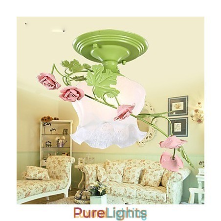 Designer Touch Decorative Valentine'S Day The Rose Garden Flowers And Plants Absorb Dome Light