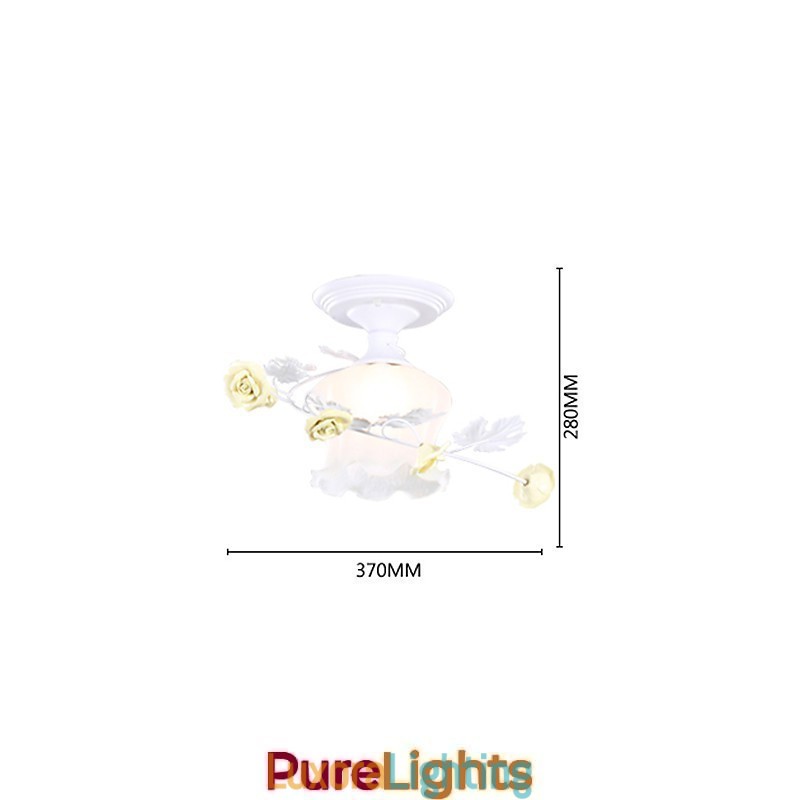 Designer Touch Decorative Valentine'S Day The Rose Garden Flowers And Plants Absorb Dome Light