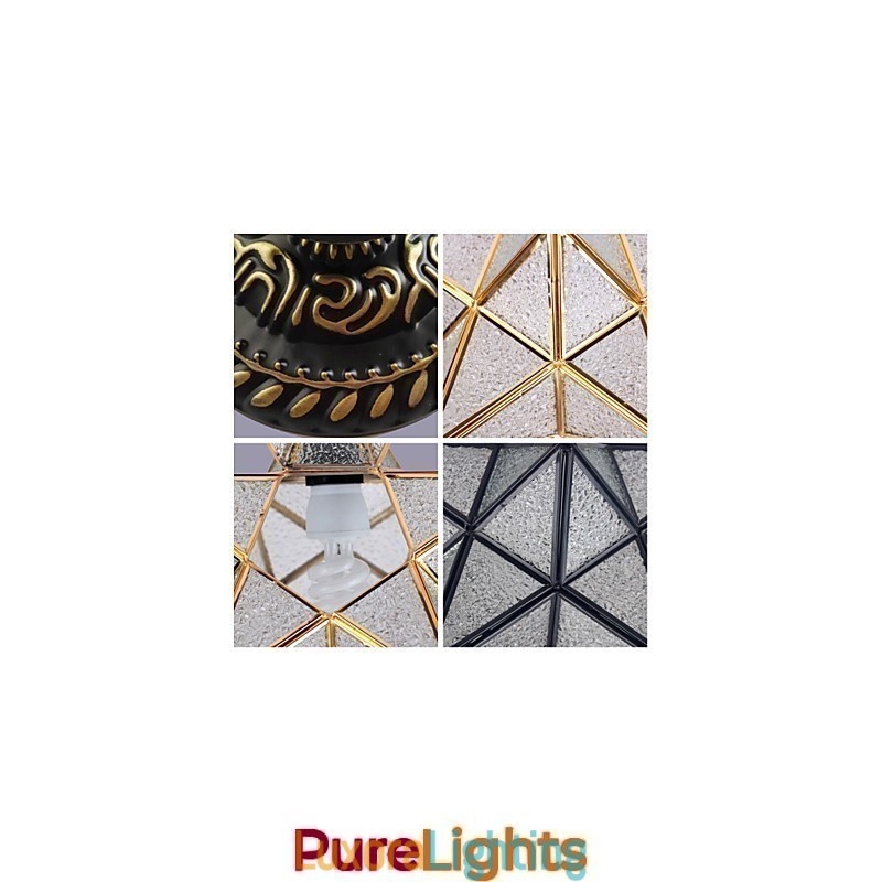 Designer Touch Decorative European Rural Creative Arts Stained Glass Stars To Absorb Dome Lamp Light