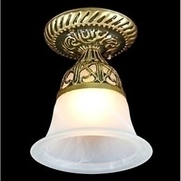 Designer Touch Decorative Bronze Flush Mount Light Moire Glass European Classic