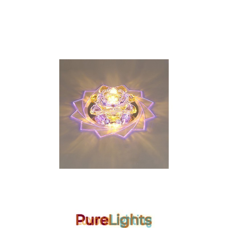 Designer Touch Decorative 20*8.5CM Mini Crystal Ceiling Lamp Spotlight 3W Creative Lamp Tube Light Colorful Color Square Dome Light