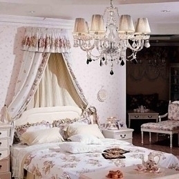 Designer Touch Decorative Chandelier Crystal Luxury Modern Living 8 Lights with Fabric Shade