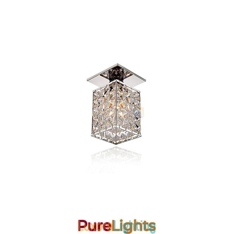 Designer Touch Decorative Modern Contemporary Crystal Electroplated Metal Flush Mount
