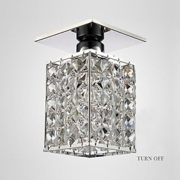 Designer Touch Decorative Modern Contemporary Crystal Electroplated Metal Flush Mount