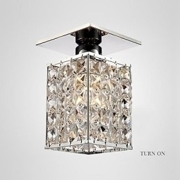 Designer Touch Decorative Modern Contemporary Crystal Electroplated Metal Flush Mount