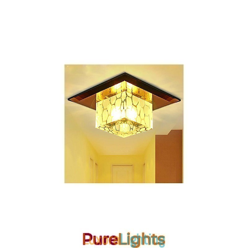 Designer Touch Decorative Mini Crystal Ceiling Lamp Spotlight 3W Creative Lamp Tube Light Colorful Color Square Dome Light