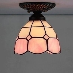 Designer Touch Decorative European Rural Creative Arts Stained Glass Absorb Dome Lamp Light